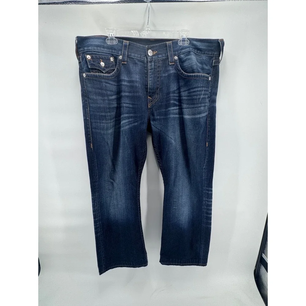 True Religion Men's Billy Flap Sn‎ Relaxed Bootcut Jeans Size 38 Made in Mexico